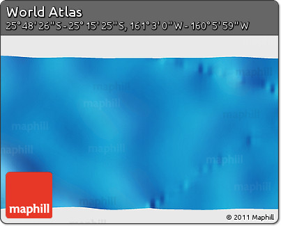 Physical 3D Map of the Area around 25° 31' 56" S, 160° 34' 29" W