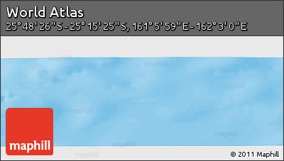 Physical Panoramic Map of the Area around 25° 31' 56" S, 161° 34' 29" E