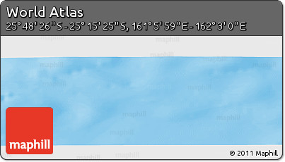 Physical Panoramic Map of the Area around 25° 31' 56" S, 161° 34' 29" E