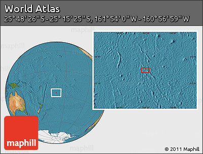 Satellite Location Map of the Area around 25° 31' 56" S, 161° 25' 30" W