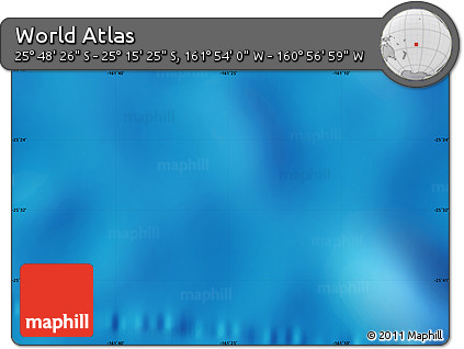 Physical Map of the Area around 25° 31' 56" S, 161° 25' 30" W