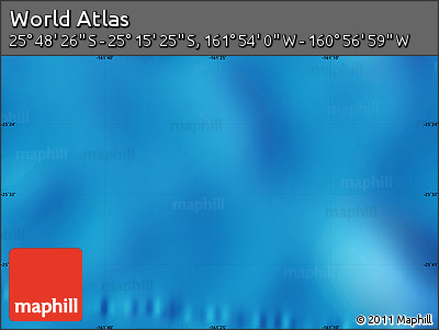 Physical Map of the Area around 25° 31' 56" S, 161° 25' 30" W