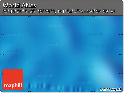 Physical Map of the Area around 25° 31' 56" S, 161° 25' 30" W