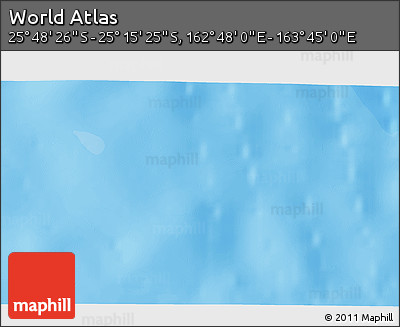 Political 3D Map of the Area around 25° 31' 56" S, 163° 16' 30" E