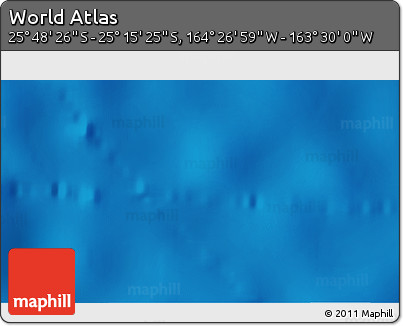 Physical 3D Map of the Area around 25° 31' 56" S, 163° 58' 29" W