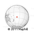 Outline Map of the Area around 25° 31' 56" S, 163° 58' 29" W, rectangular outline