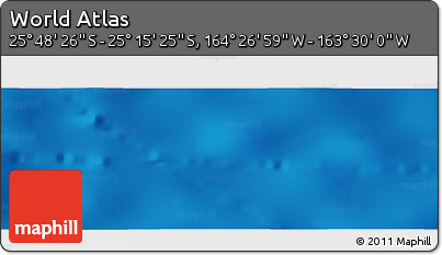 Shaded Relief Panoramic Map of the Area around 25° 31' 56" S, 163° 58' 29" W
