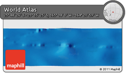 Physical Panoramic Map of the Area around 25° 31' 56" S, 164° 49' 29" W