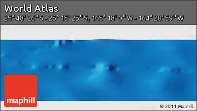Physical Panoramic Map of the Area around 25° 31' 56" S, 164° 49' 29" W