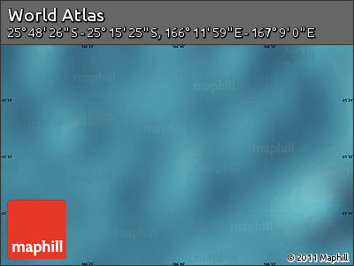 Satellite Map of the Area around 25° 31' 56" S, 166° 40' 30" E