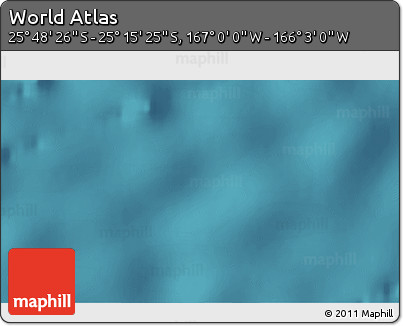 Satellite 3D Map of the Area around 25° 31' 56" S, 166° 31' 30" W