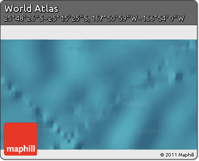 Satellite 3D Map of the Area around 25° 31' 56" S, 167° 22' 30" W