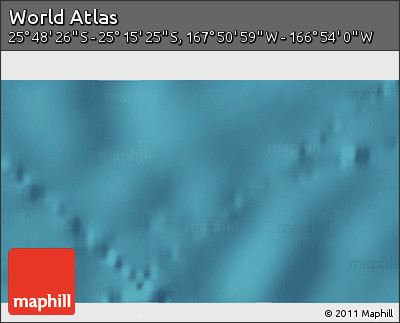 Satellite 3D Map of the Area around 25° 31' 56" S, 167° 22' 30" W