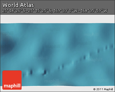 Satellite 3D Map of the Area around 25° 31' 56" S, 169° 4' 29" W