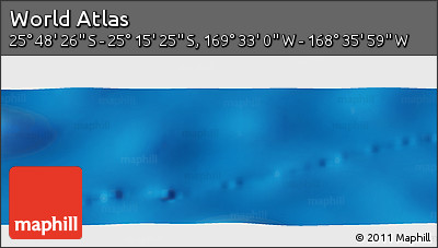 Physical Panoramic Map of the Area around 25° 31' 56" S, 169° 4' 29" W