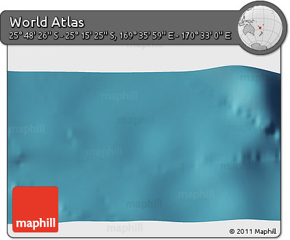 Satellite 3D Map of the Area around 25° 31' 56" S, 170° 4' 29" E