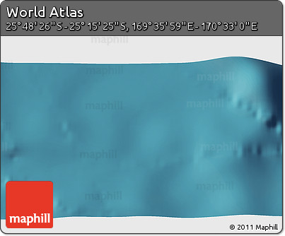 Satellite 3D Map of the Area around 25° 31' 56" S, 170° 4' 29" E
