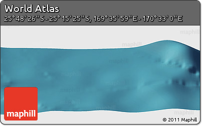 Satellite Panoramic Map of the Area around 25° 31' 56" S, 170° 4' 29" E
