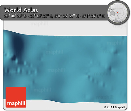 Satellite 3D Map of the Area around 25° 31' 56" S, 170° 55' 30" E