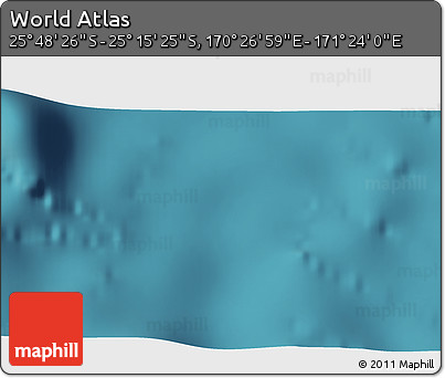 Satellite 3D Map of the Area around 25° 31' 56" S, 170° 55' 30" E