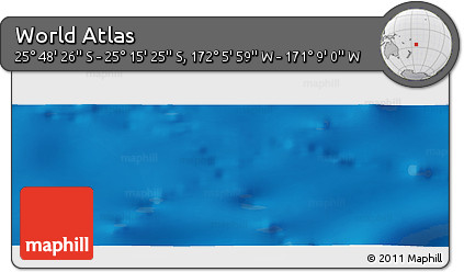 Physical Panoramic Map of the Area around 25° 31' 56" S, 171° 37' 30" W