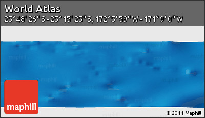 Physical Panoramic Map of the Area around 25° 31' 56" S, 171° 37' 30" W