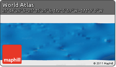 Physical Panoramic Map of the Area around 25° 31' 56" S, 171° 37' 30" W
