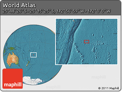 Satellite Location Map of the Area around 25° 31' 56" S, 172° 28' 29" W