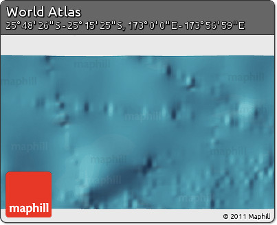 Satellite 3D Map of the Area around 25° 31' 56" S, 173° 28' 29" E