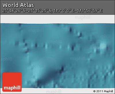 Satellite 3D Map of the Area around 25° 31' 56" S, 173° 28' 29" E