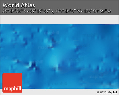 Physical 3D Map of the Area around 25° 31' 56" S, 173° 19' 29" W