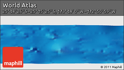 Physical Panoramic Map of the Area around 25° 31' 56" S, 173° 19' 29" W