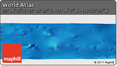 Physical Panoramic Map of the Area around 25° 31' 56" S, 173° 19' 29" W