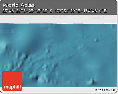 Satellite 3D Map of the Area around 25° 31' 56" S, 174° 19' 29" E