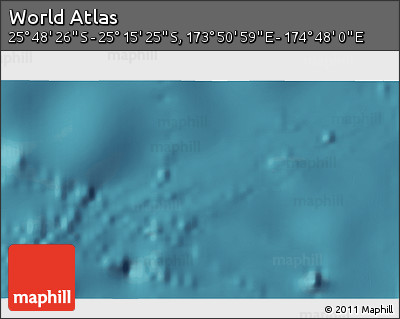Satellite 3D Map of the Area around 25° 31' 56" S, 174° 19' 29" E