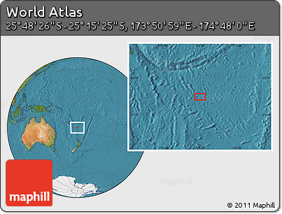 Satellite Location Map of the Area around 25° 31' 56" S, 174° 19' 29" E