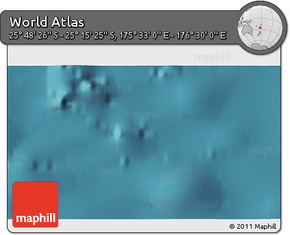 Satellite 3D Map of the Area around 25° 31' 56" S, 176° 1' 30" E