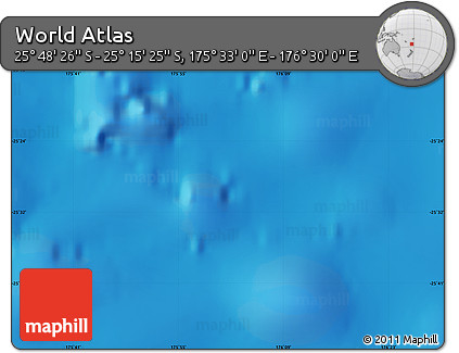 Physical Map of the Area around 25° 31' 56" S, 176° 1' 30" E