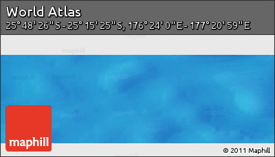 Physical Panoramic Map of the Area around 25° 31' 56" S, 176° 52' 30" E