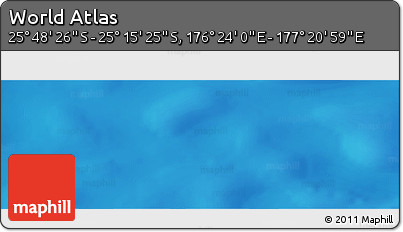 Physical Panoramic Map of the Area around 25° 31' 56" S, 176° 52' 30" E