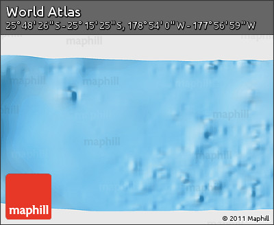 Physical 3D Map of the Area around 25° 31' 56" S, 178° 25' 30" W