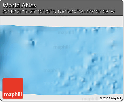 Physical 3D Map of the Area around 25° 31' 56" S, 178° 25' 30" W