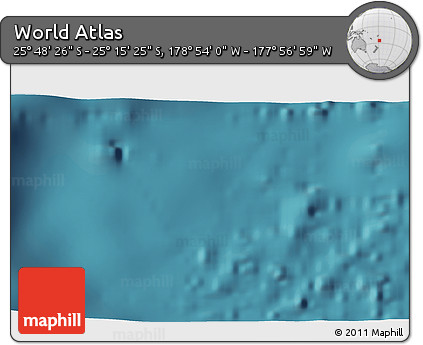 Satellite 3D Map of the Area around 25° 31' 56" S, 178° 25' 30" W