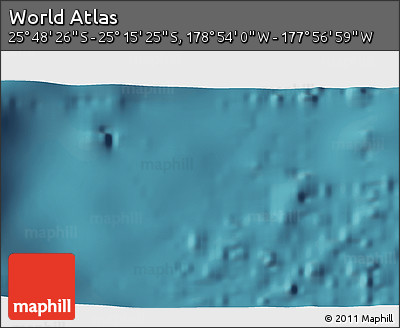 Satellite 3D Map of the Area around 25° 31' 56" S, 178° 25' 30" W
