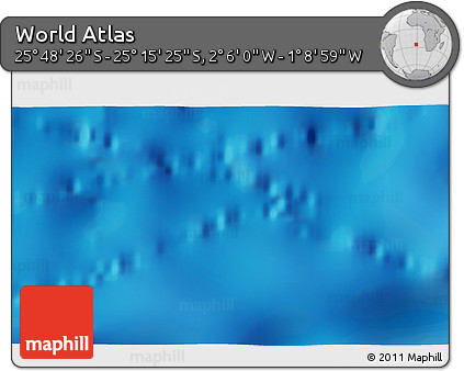 Physical 3D Map of the Area around 25° 31' 56" S, 1° 37' 30" W