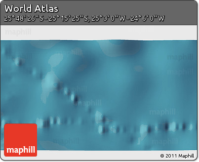 Satellite 3D Map of the Area around 25° 31' 56" S, 24° 34' 30" W