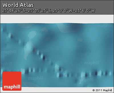 Satellite 3D Map of the Area around 25° 31' 56" S, 24° 34' 30" W