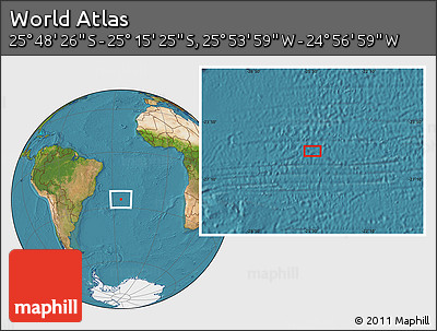 Satellite Location Map of the Area around 25° 31' 56" S, 25° 25' 29" W