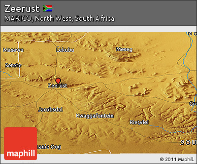 Physical Panoramic Map of Zeerust