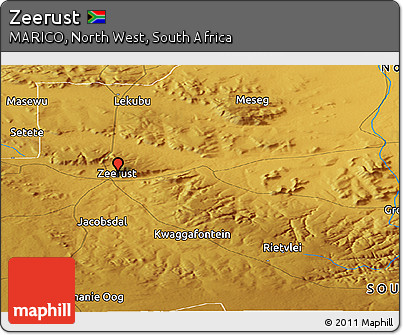 Physical Panoramic Map of Zeerust